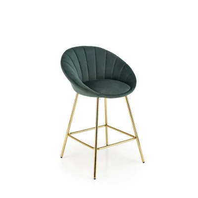 CHAIR H 112, DARK GREEN / GOLD